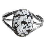 Snowflake Obsidian Bangle