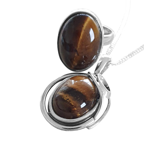 Tiger`s Eye Pendant and Ring Set