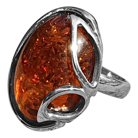 Amber Petal Ring
