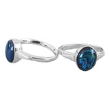 Marine Blue Paua Shell Ring