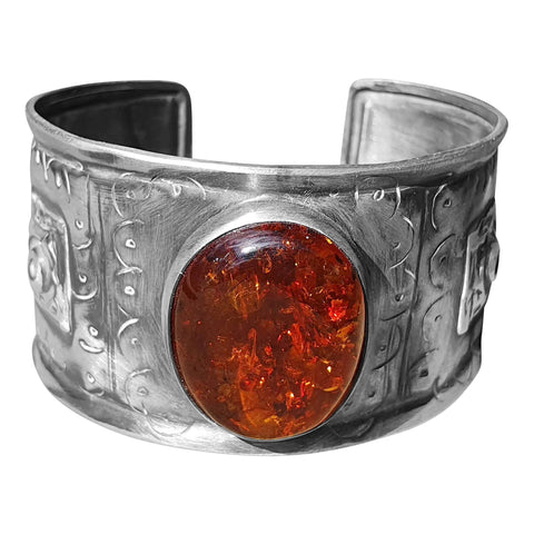 Viking Style Amber Bangle