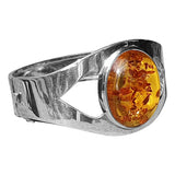 Heavy Cognac Amber Bangle