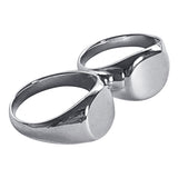 Flat Silver Signet Ring