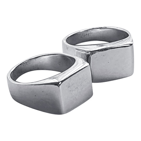 Square Silver Signet Ring