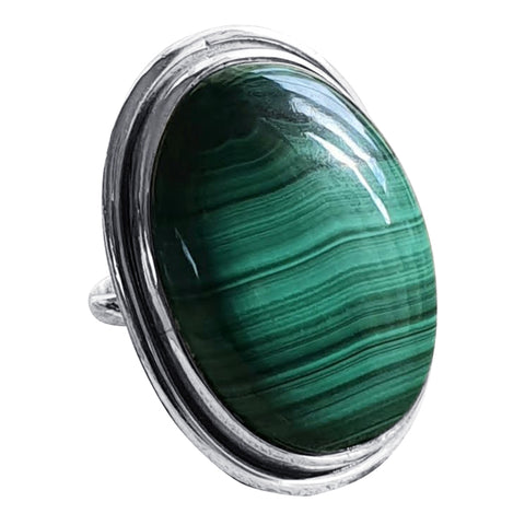 Malachite Banded  Ring