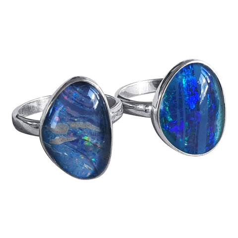 Wonderful Opal Silver Rings