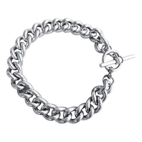Weighty Silver Curb Chain
