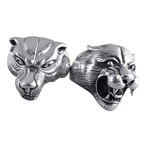 Silver Growling Cougar Rings