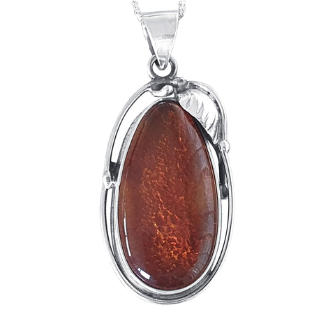 Ornate Cognac Amber Pendant
