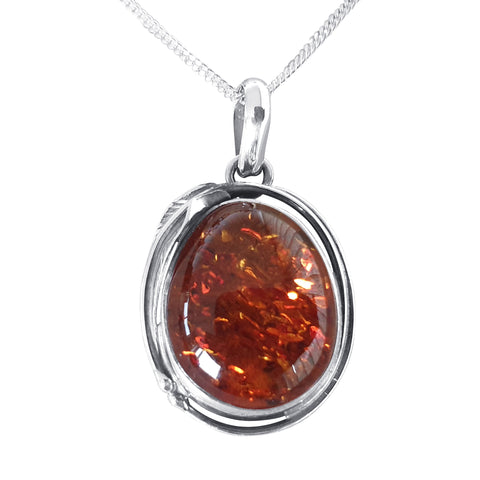 Entwined Amber Pendant