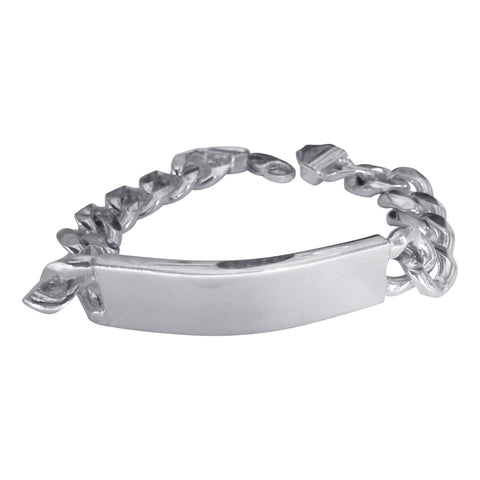 Solid Silver ID Bracelet