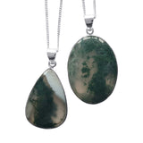 Moss Agate Intricate Pendants