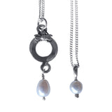 Silver Pearl Bee Pandant and Chain