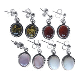 Gemstone Dotted Earrings