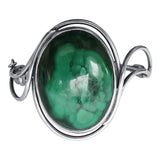 Malachite Galaxy Silver Bangle