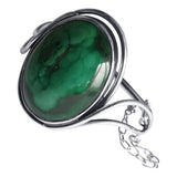 Malachite Galaxy Silver Bangle