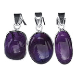 Vivid Amethyst and Silver Pendants