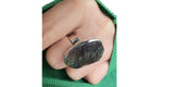 Rough Cut Labradorite Silver Gemstone Rings