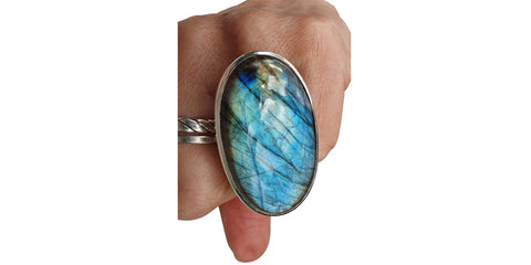 Magnificent Statement Labradorite Silver Ring