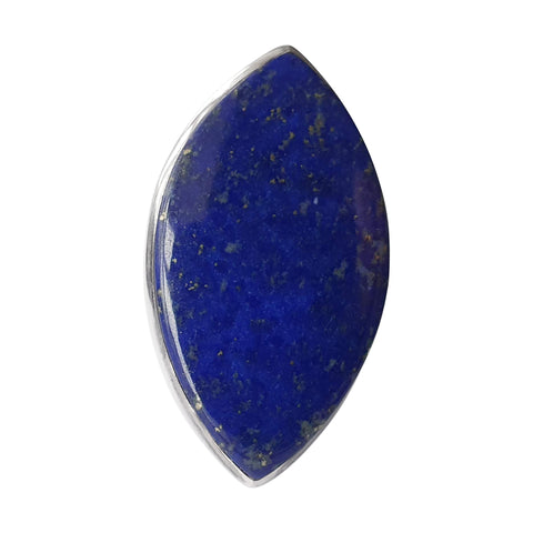 Large Marquise Lapis Lazuli Silver Ring