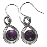 Amethyst Infinity Earrings