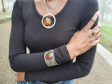 Viking Style Amber Bangle