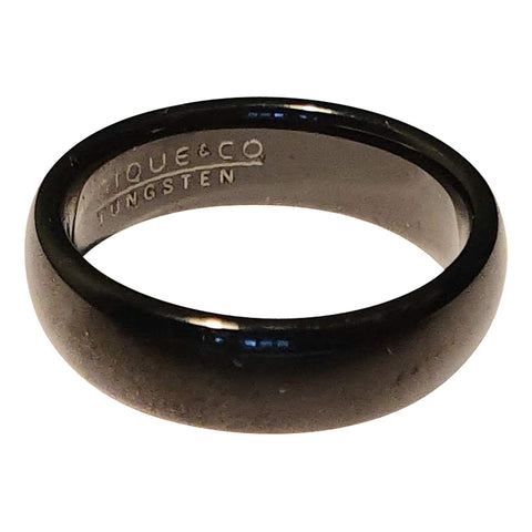 Black Tungsten Court Ring