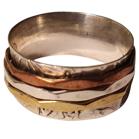 Silbver Copper Brass Spinning Rings