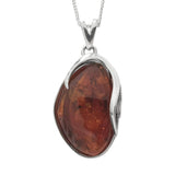 Mithras Amber Silver Pendant and Chain