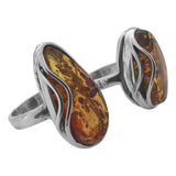 Soleil Amber Silver Ring