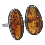 Sunbeam Cognac Amber Silver Ring