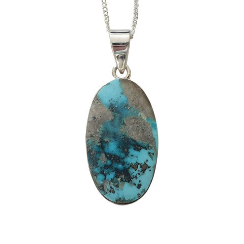 Sonora Turquoise Silver Pendant and Chain