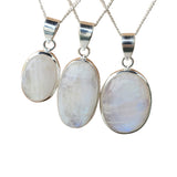 Zirna Moonstone Silver Pendant with Chain