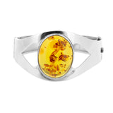 Heavy Cognac Amber Bangle