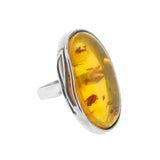 Handmade Sterling Silver Amber Ring