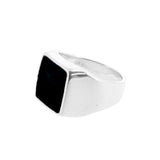 Sterling silver signet ring with Black Onyx stone