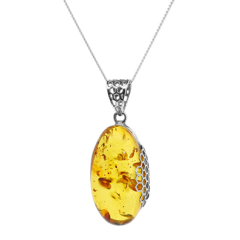 Amber Honeycomb  Necklace