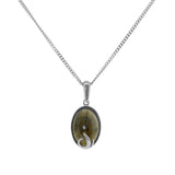 Gemstone Flame Pendant and Chain