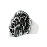 Silver Lion Head Masai Ring