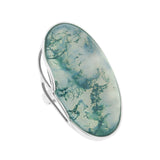Moss Agate Evergreen Ring