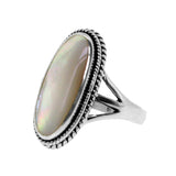 Mother of Pearl or Paua Shell Braided Ring