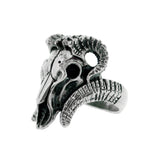 Ram Skull Silver Ring