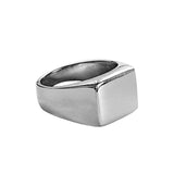 Square Silver Signet Ring