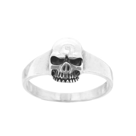 Men's Jewellery, Sterling Silver Band With A Skull Design
