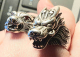 Tiger and Dragon Heavy Silver Rings