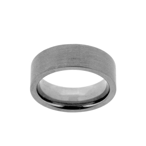 Titanium Flat Court Matte Ring